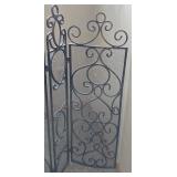 LR - Wrought Iron 5-Panel Folding Fireplace Screen