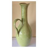 LR - Wood Jardiniere Vase Set - Grand Jardin des FLEURS w/ Faux Florals & Green Pitcher