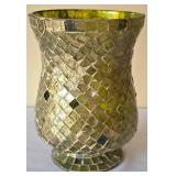 LR - Wood Jardiniere Vase Set - Grand Jardin des FLEURS w/ Faux Florals & Green Pitcher