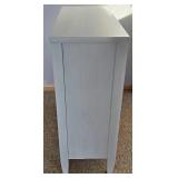 LR - Cabinet with woven accents - light gray finish