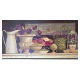 LR - Kathryn Wood Signed Painting Fleurs de Paris and Decorative Jug