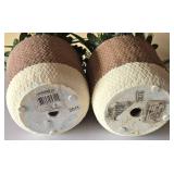 LR - Woven Ceramic Vases with Dried Foliage (2) & Planters with Faux Foliage (2)