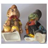 LR - Walt Disney Ceramic Pinocchio & Jiminy Cricket Figures