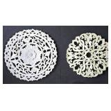 LR - Round Distressed Wood Wall Hangings - Sage Green 19.5-in diameter & Gray 23.5-in diameter (Lot of 2)