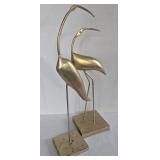 LR - ArtDreams Home Heron Series II Pair Sculptures on Square Bases