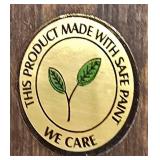 K - Vintage Metal Penny-Farthing Bicycle Sculpture on Wood Base