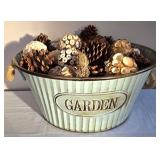 K - Tin Milk Can Planter & Garden Bucket