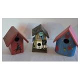 K - Rustic Wooden Birdhouses - Assorted, Largest 20-in Tall