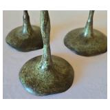 K - Decorative Standing Medallion & 3 Candlesticks