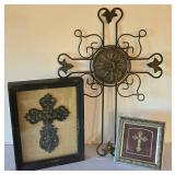 DR - Wrought Iron Cross Wall Decor Set of 3