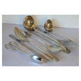 K - Canister Set on Wood Stand with Lids - 3 Canisters + Utensil Crock, Graters & Measuring Cups