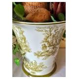 K - Carson Welcome Block Sign Lot with 2 Tin Wall Plaques, 35-inch Wooden Candleholder, 8-inch Flower Pot