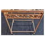 LR - Iron Filigree Table - Copper-Toned