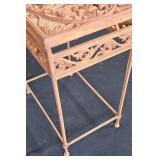 LR - Iron Filigree Table - Copper-Toned