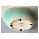 K - Ceramic Planter Turquoise with Dotted Rim