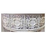 MR - White Metal Wall Shelf, Round Wall Hanging and Wooden Wall Hook Plaque