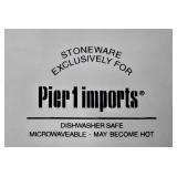 MR - Pier 1 Imports Stoneware Floral Fruit Platter Set (8 pcs)