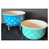 MR - Pier 1 Imports Stoneware Floral Fruit Platter Set (8 pcs)