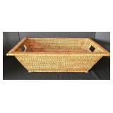 MR - 5 Handwoven Baskets Set - Round Hamper, Rectangular Tray, Picnic Basket