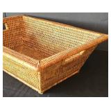 MR - 5 Handwoven Baskets Set - Round Hamper, Rectangular Tray, Picnic Basket