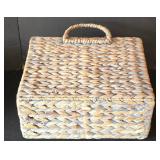 MR - 5 Handwoven Baskets Set - Round Hamper, Rectangular Tray, Picnic Basket