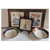 MR - Paris & Rome Venezia Prints Set and Pair of Decorative Bowls