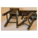 O - Decorative Resin Rabbit Figurines Hear No Evil See No Evil Speak No Evil and Decorative Stools