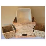 O -Set of Five Decorative Wicker Baskets