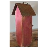 O - Vintage Wood & Tin Birdhouses, Largest 13 in Tall, Gnome & Sign