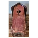 O - Vintage Wood & Tin Birdhouses, Largest 13 in Tall, Gnome & Sign