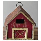 O - Vintage Wood & Tin Birdhouses, Largest 13 in Tall, Gnome & Sign