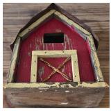 O - Vintage Wood & Tin Birdhouses, Largest 13 in Tall, Gnome & Sign