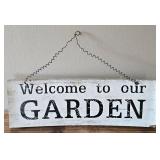 O - Vintage Wood & Tin Birdhouses, Largest 13 in Tall, Gnome & Sign