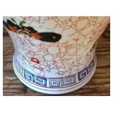 O - Butterfly Vase w/ Faux Foliage & Dish w/ Foliage & Burlap Sunflower Basket