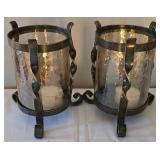 O - Lovely Home Decor Assortment including a Faux Floral Arrangement and Decorative Candle Holders