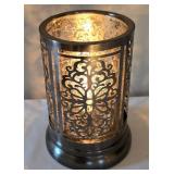 O - Lovely Home Decor Assortment including a Faux Floral Arrangement and Decorative Candle Holders