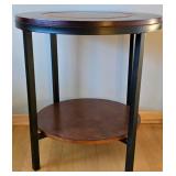 O2 - Pair of Vintage Round End Tables
