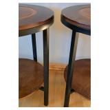 O2 - Pair of Vintage Round End Tables