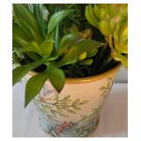 O2 - Homart Ceramic Planter Set with Wicker Baskets & Tin Planter