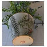 O2 - Homart Ceramic Planter Set with Wicker Baskets & Tin Planter