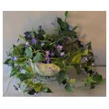 O2 - Homart Ceramic Planter Set with Wicker Baskets & Tin Planter