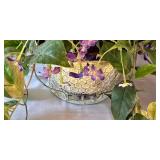 O2 - Homart Ceramic Planter Set with Wicker Baskets & Tin Planter