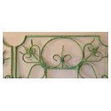 LR - Pair of Wrought Iron Garden Grates  - Green Floral Center