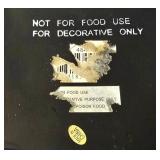 LR - Raymond Waites Ceramic Fruit Trio: Pear-Footed Pedestal Dish, Red Scalloped Bowl, Yellow Pear Jar