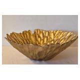 LR - Glass Bowl - Gold Textured Finish