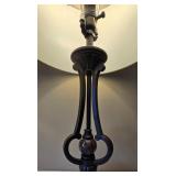 DR - Bronze Marble Table Lamp Pair