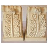 DR - Decorative Crafts Lacquered 4548 Gold Wall Shelves (Pair) & Ornate Corbels with 9x11 Framed Urn Print