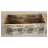 LR - Woven Basket with Natural Decor, Checkered Box & Cross - Rustic Decor Lot