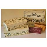 LR - Longaberger Handwoven Basket - Botanical Print Boxes - Bordeaux 1898 Sign - Pepperberry Inn Sign