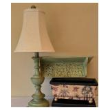 O2 - Lamp, Shelf & Palm Planter Set